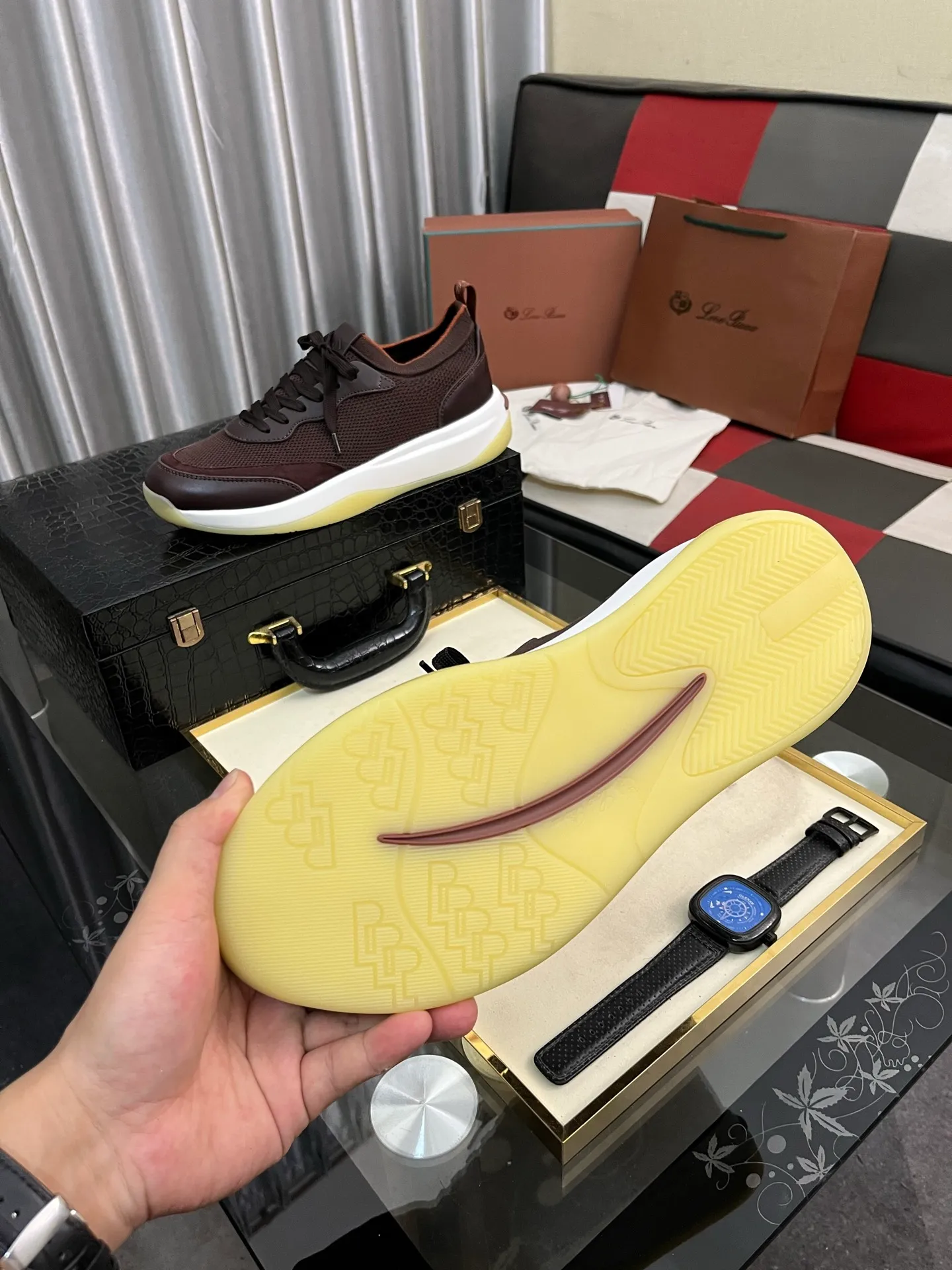 Men's men's shoes💰620⌚️⌚️Loro Piana - Loro Piana LP classic casual shoes, men's lace-up casual shoes and sneakers, high-quality lightweight and comfortable fabrics, suitable for outdoor leisure, the color is young and energetic, the upper is imported deerskin from Italy, it is great with sportswear or casual suits! Code number: 38-446️⃣Colors available